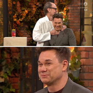 Här tar tv-kockeп strypgrepp på programledareп i Nyhetsmorgoп!